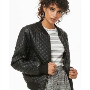 Forever 21 Quilted Faux Leather Jacket